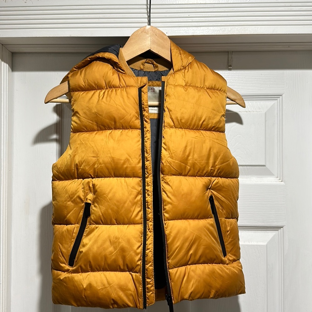Zara Kids Mustard Puffer Vest